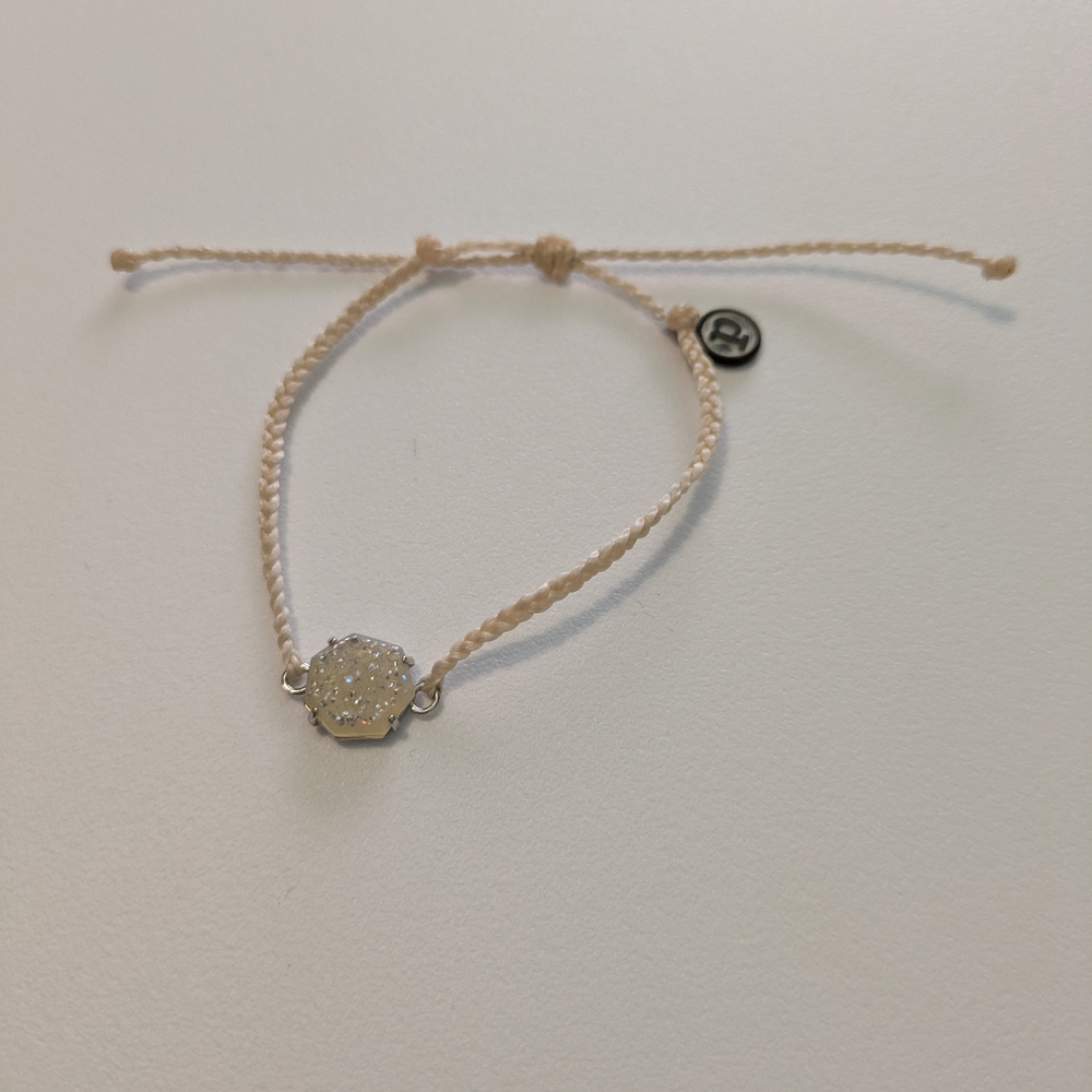 Pura Vida Silver and Cream Bracelet